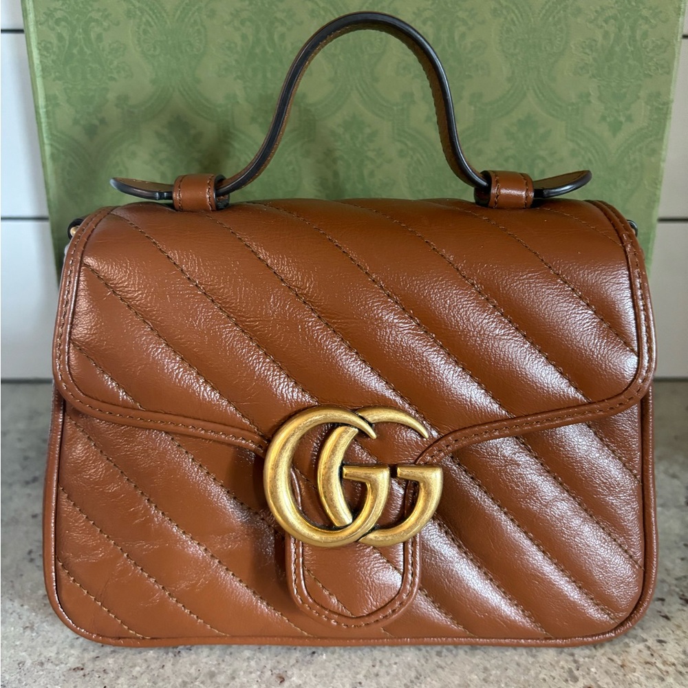 Gucci GG Mini Marmont Mini Top Handle Bag